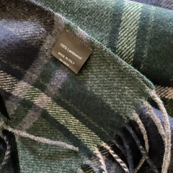 ITALIAN WOOLLEN TREASURES Men's Italian Lambswool Scarf NWT - Picture 2 of 6